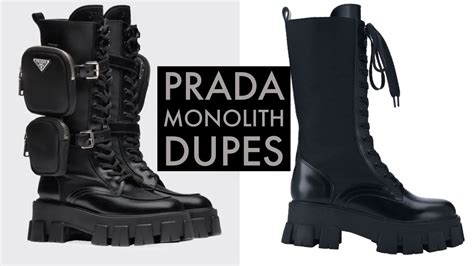 prada schuhe monolith|prada monolith boots dupe.